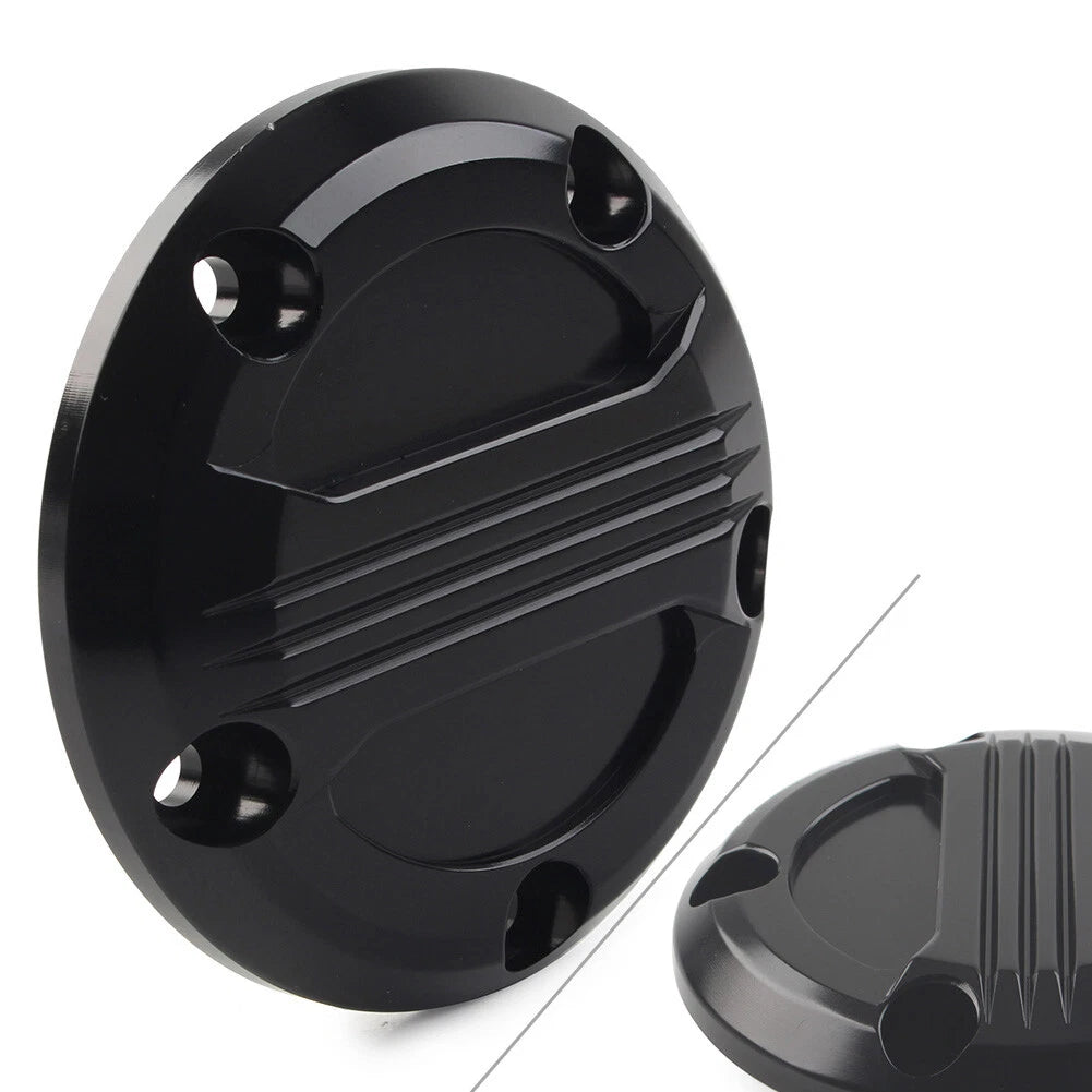 Fit Harley Twin Cam 99-17 Touring Electra Glide 5 Holes Timing Point Cover Black