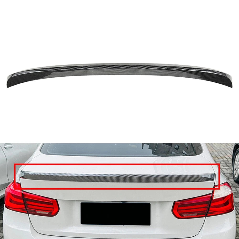 Carbon Look Rear Roof Trunk Spoiler Lip Tail Boot Wing For BMW F30 F35 F80 M3
