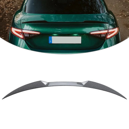 1 Pcs Rear Trunk Spoiler Wing For Alfa Romeo Giulia 2015-2023 Carbon Fiber Black