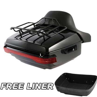 King Trunk Rack Pad Tail Light Fit For Harley Touring Models 2014-Up