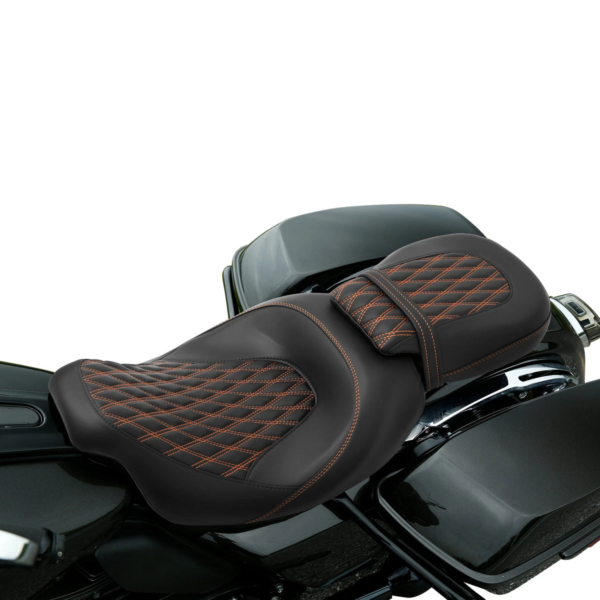 Rider Passenger Pillion Seat Fit For Harley Touring Street Glide 09-23 22 Black