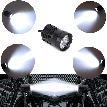 1Pcs 4LED White Motorcycle Headlight Spot Lights Fog Lamp Waterproof