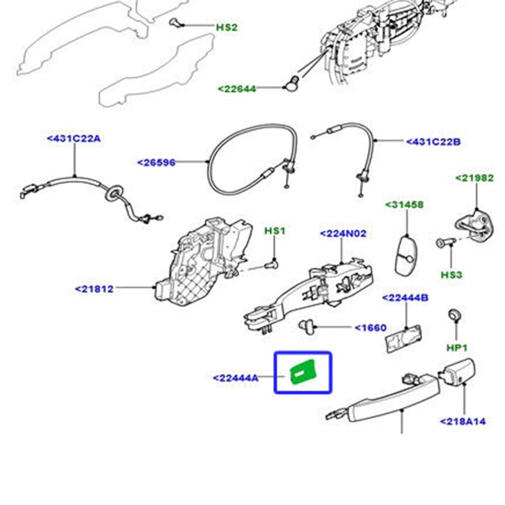 Exterior Door Handle Gasket For Land Rover LR2 LR3 Range Rover Sport CXE500050