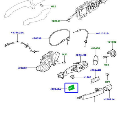 Exterior Door Handle Gasket For Land Rover LR2 LR3 Range Rover Sport CXE500050