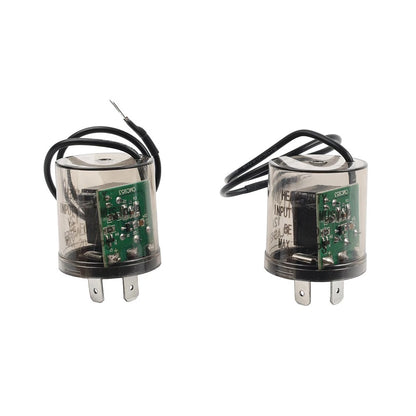 12V 2Pin LED Flasher Relay Heavy Duty Turn Signal with Ground Wire EF32 20Amps