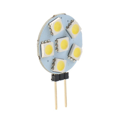 1 pc DC12V G4 Super Bright Flat Light 5050 SMD 6 LED Bulb Lamp White Light