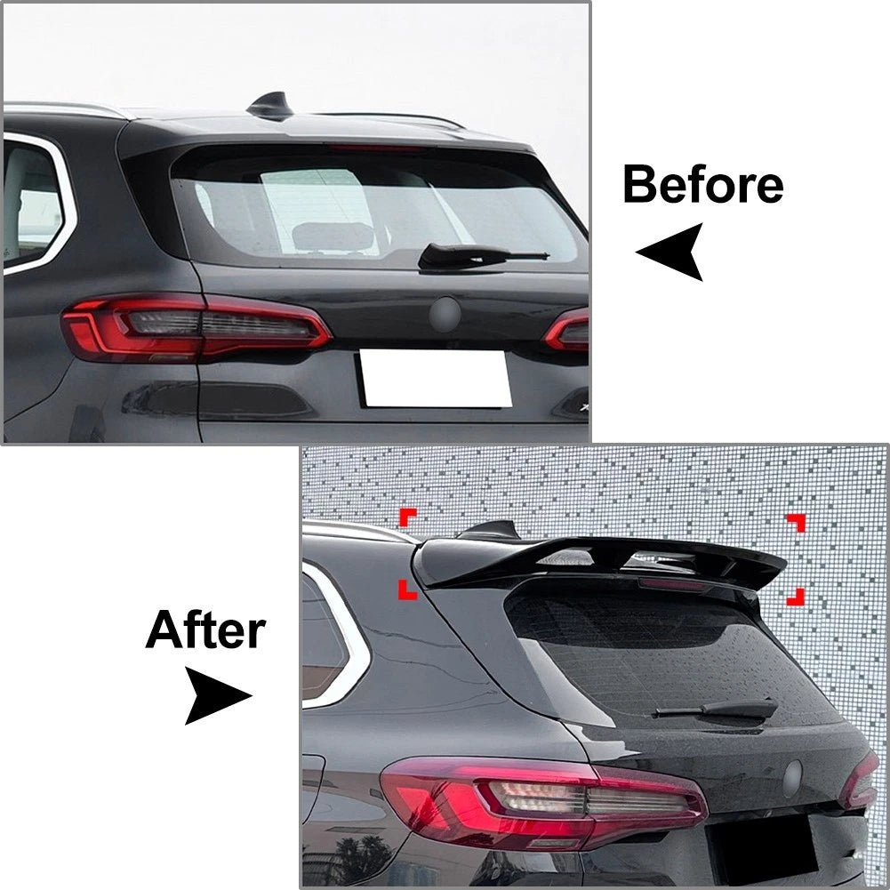Glossy Black Rear Roof Window Top Spoiler Wing Lip For BMW X5 G05 SUV 2019-2024