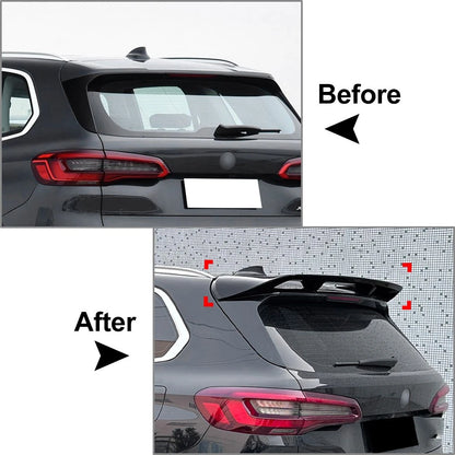 Glossy Black Rear Roof Window Top Spoiler Wing Lip For BMW X5 G05 SUV 2019-2024