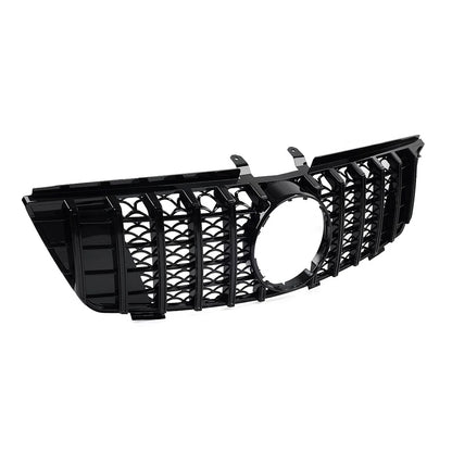 GTR Style Front Bumper Radiator Hood Grille Black For Benz ML Class W164 2005-08