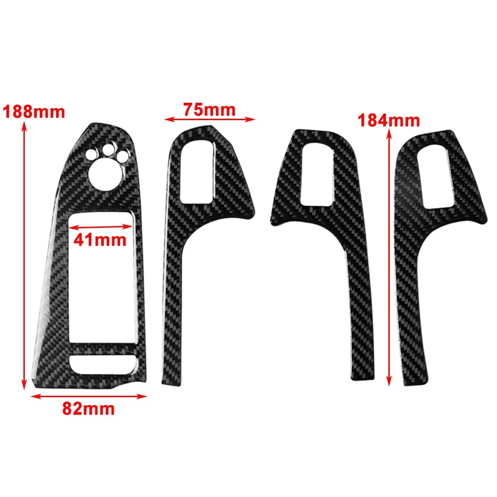 4 PCS Interior Door Armrest Buttom Cover Trim For Audi A4 B8 2008-2014 US