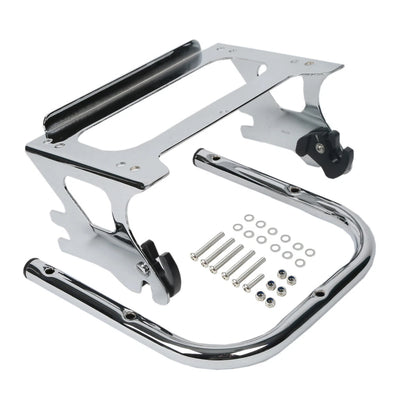 2-Up Pack Luggage Rack+Docking Kits Fit For Harley Touring FLHR FLTR 97-08