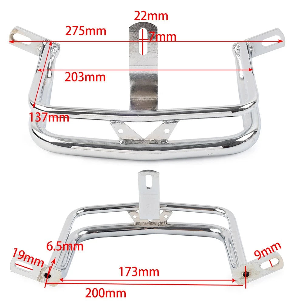 Rear Fender Rail Trim Bumper Chrome For Harley FLT FLHT FLHR FLHRC 1980-2008