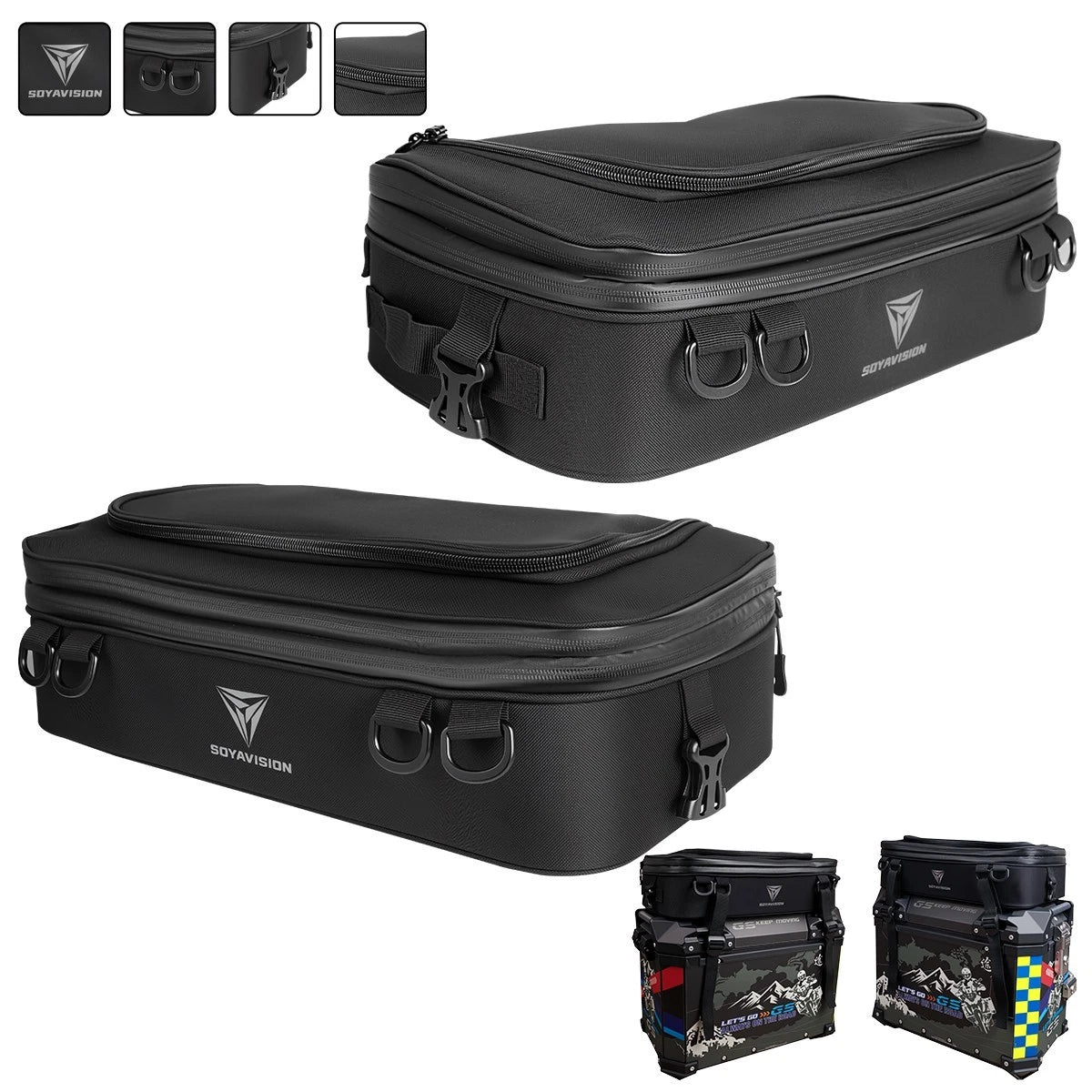 2PCS Motorcycle Side Top Box Luggage Bags for BMW R 1200GS LC R1250GS Adventure