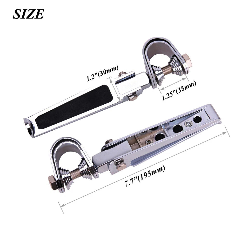 Motorcycle Highway 1"-1-1/4" Engine Crash Bar Foot Pegs For Harley Road King