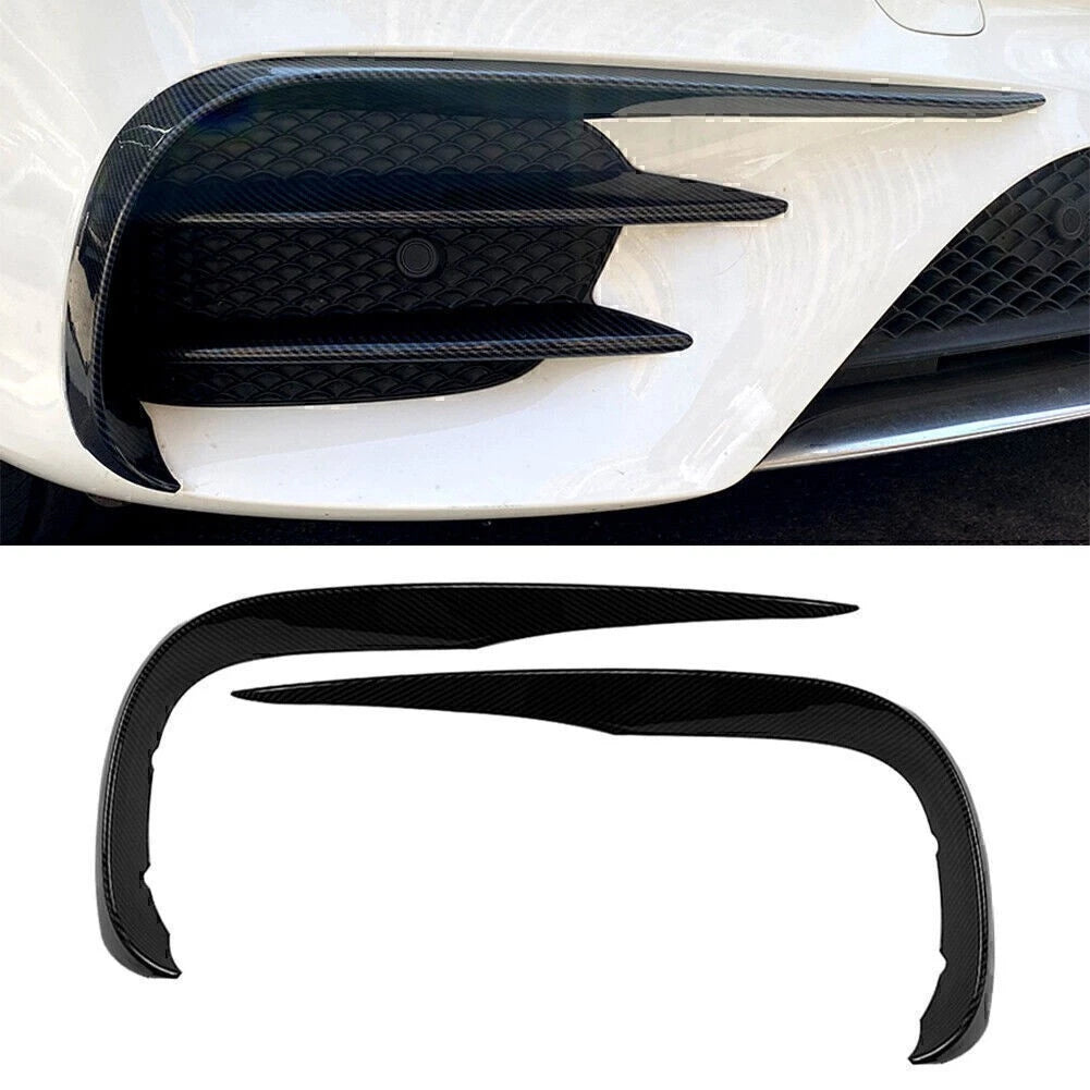 2pcs Black Front Bumpe Splitter For Benz E-Class W213 E200/300/260 2016-2020 19
