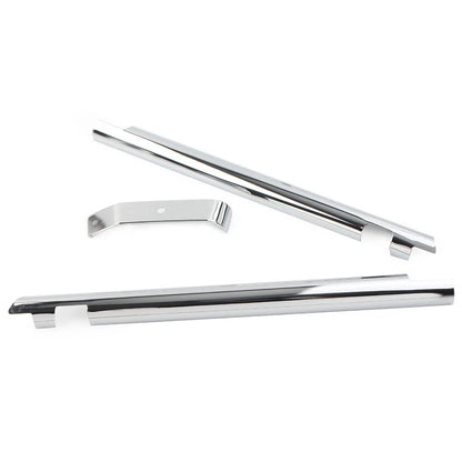 Pair Chrome Down Tube Frame Covers Accent Trim For Harley Softail Twin Cam 00-06