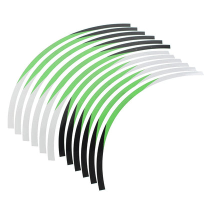 21" 19" RIM STRIPES WHEEL STICKERS DECALS FOR Kawasaki KX 250F 2004-2021 Green