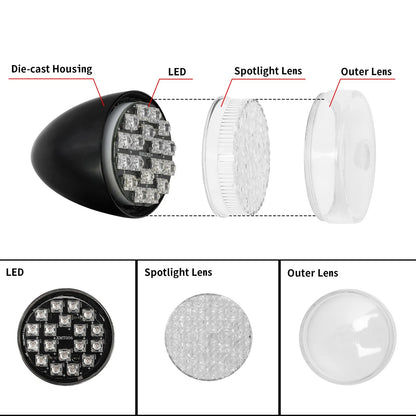 Rear Turn Signal Lights Fit For Harley Touring Electra Street Glide 2009-2024 US