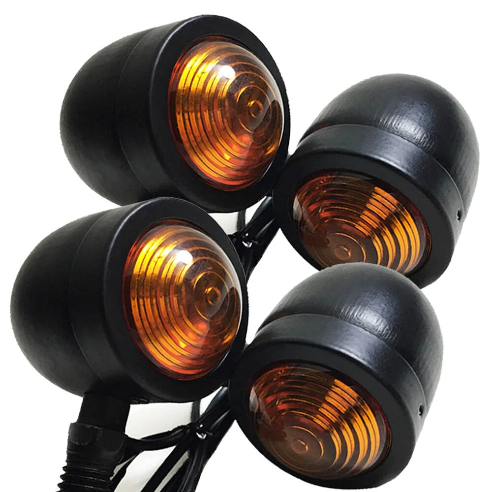 Motorcycle Bullet Turn Signal Lights Universal For Harley Honda Kawasaki Yamaha