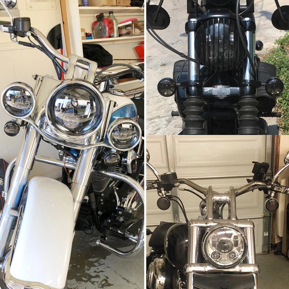 4X Turn Signal Light Smoke Lens Cover for Harley Touring Sportster Softail Dyna