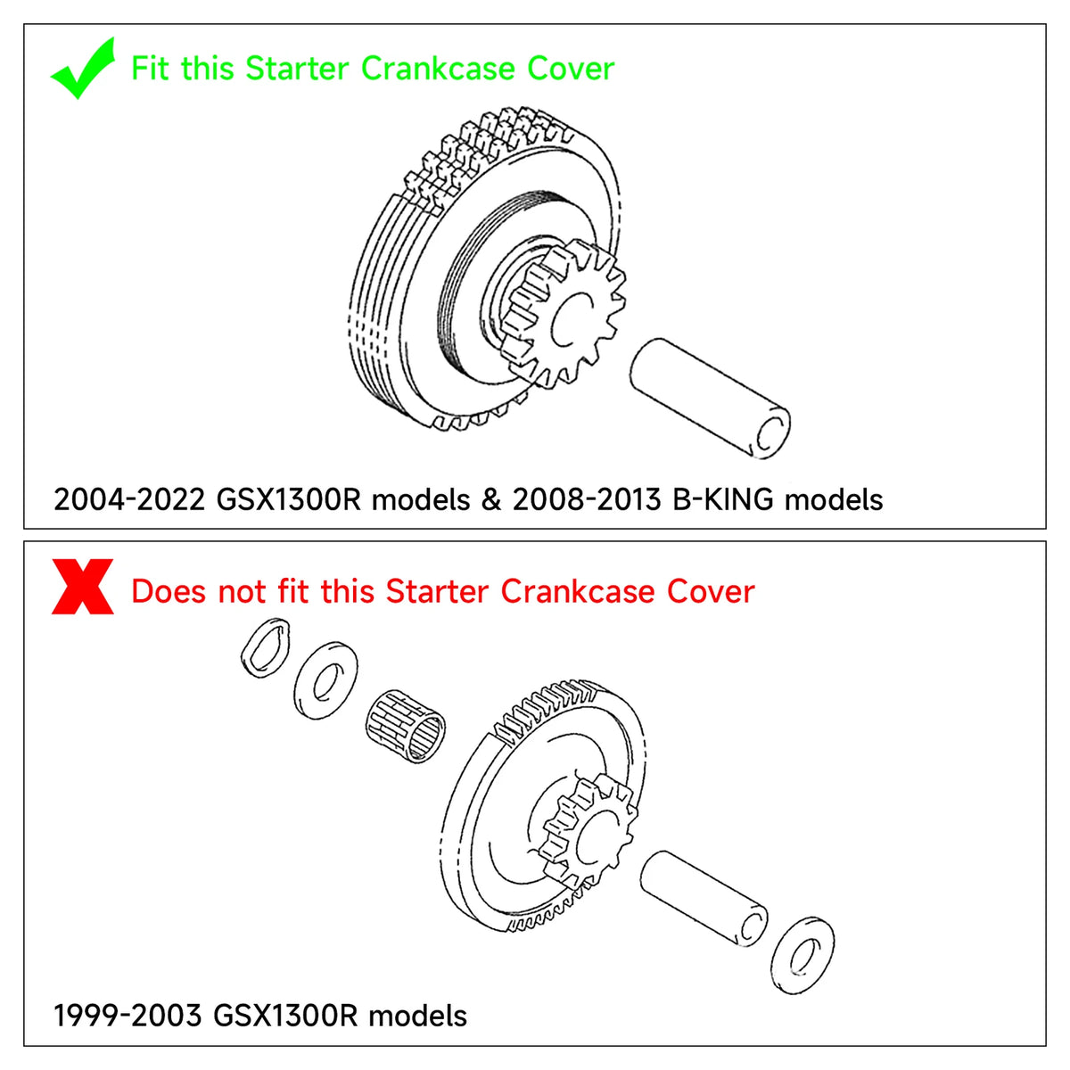 Right Engine Starter Crankcase Cover Fit For SUZUKI Hayabusa GSX1300R 2004-24 21