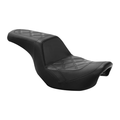 Two-Up Driver Passenger Gel Seat Fit For Harley Super Glide Custom FXDC 2006-17