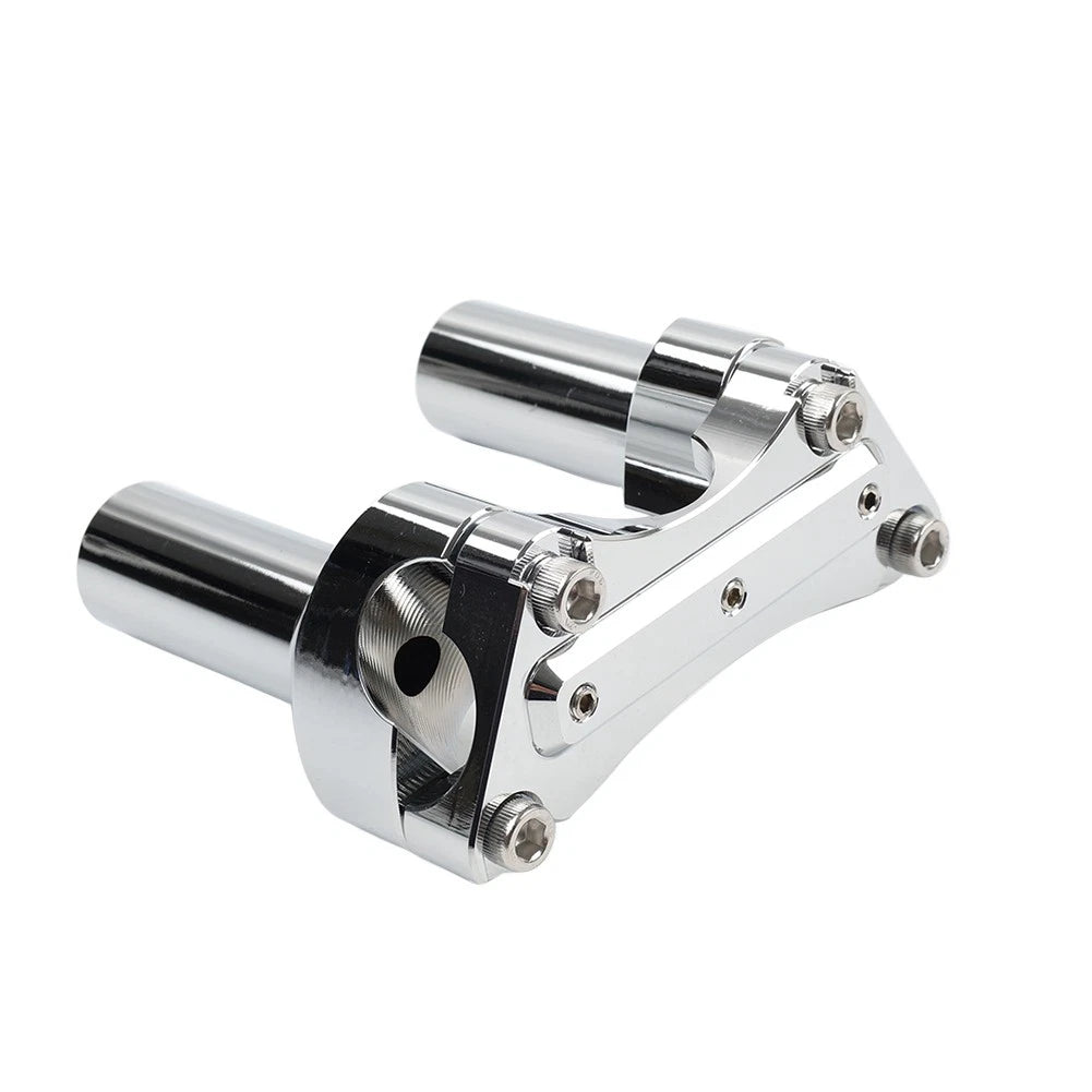 3.5" Straight Handlebar Riser & Top Clamp Chrome For Harley Dyna Tour Road Glide