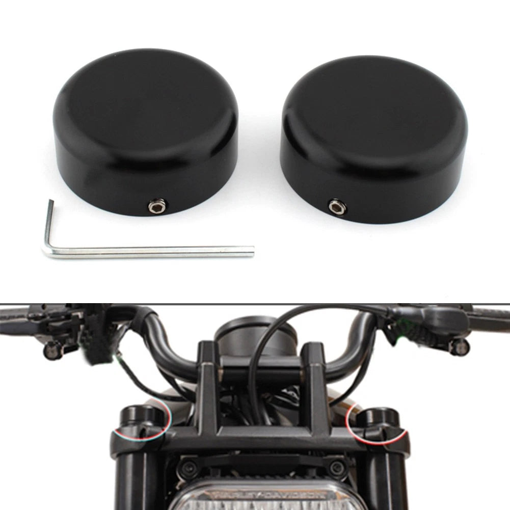 Front Fitk Cover Caps Fit Harley Sportster S 1250 RH1250 S 2021-2023 Black Pair