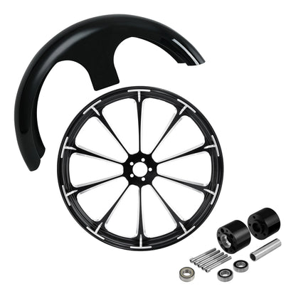 30" Front Wheel Rim Hub Dual Disc & Fender For Harley Street Glide 2008-Up ABS