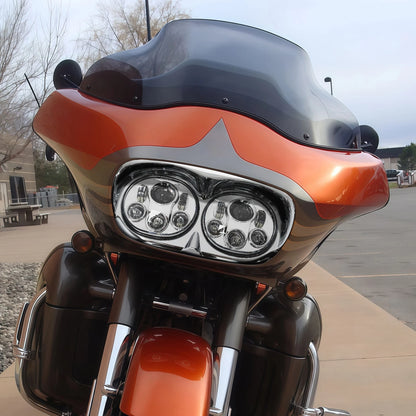 5.75" Dual LED Headlight Lamp Projector Fit For Harley Road Glide 1998-2013 2012