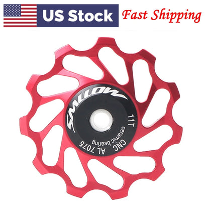 11T Rear Derailleur Guide Pulley with Ceramic Sealed Bearing Jockey Wheel Alloy