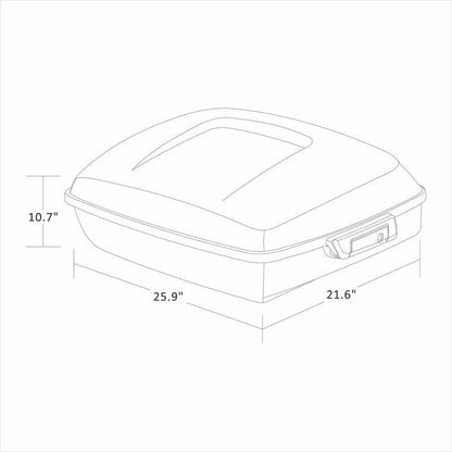 Black Chopped Trunk Mount Rack Backrest Pad Fit For Harley Fat Boy Deluxe 08-16