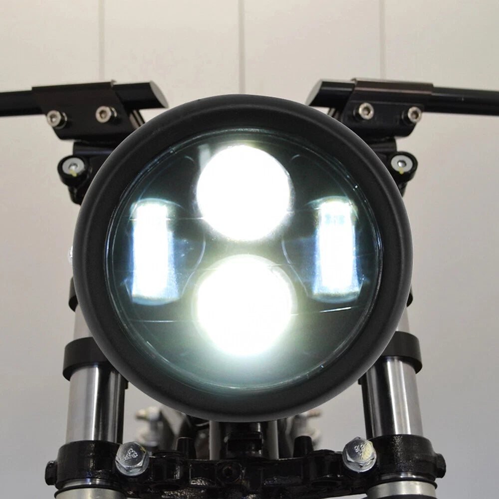 Motorcycle 6.5" LED Headlight For Harley Sportster Dyna Chopper Bobber Cafe Race