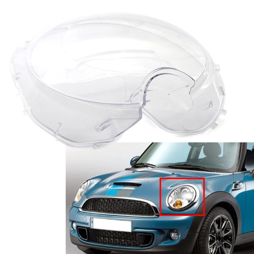 Front Headlight Headlamp Lens Cover Left For BMW MINI R56 2007-2015 Transparent
