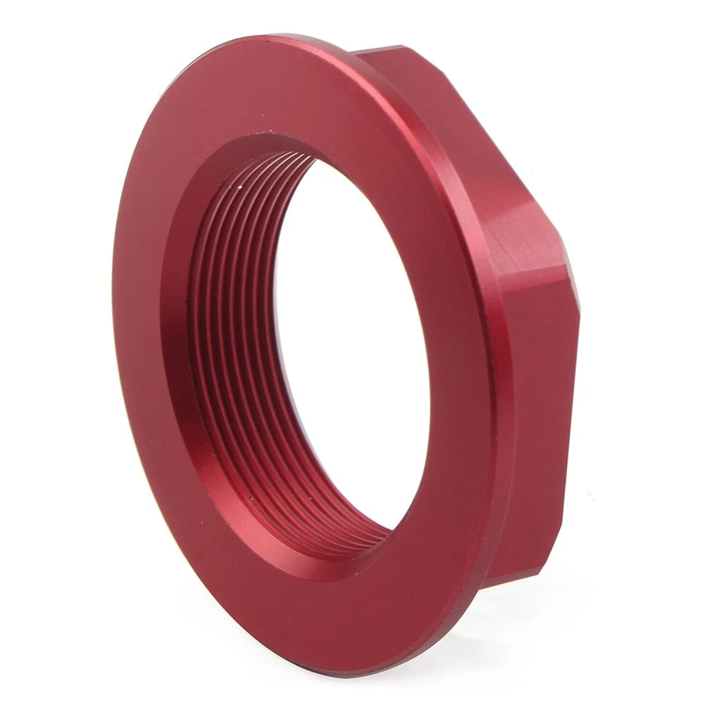 36mm Universal Motorcycle Triple Tree Stem Yoke Center Hole Nut CNC Red US
