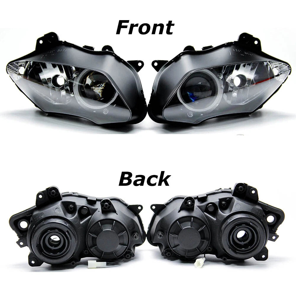 Left+Right Headlight Head Lamp Assembly For Yamaha YZF R1 2007 2008 YZF-R1 07 08