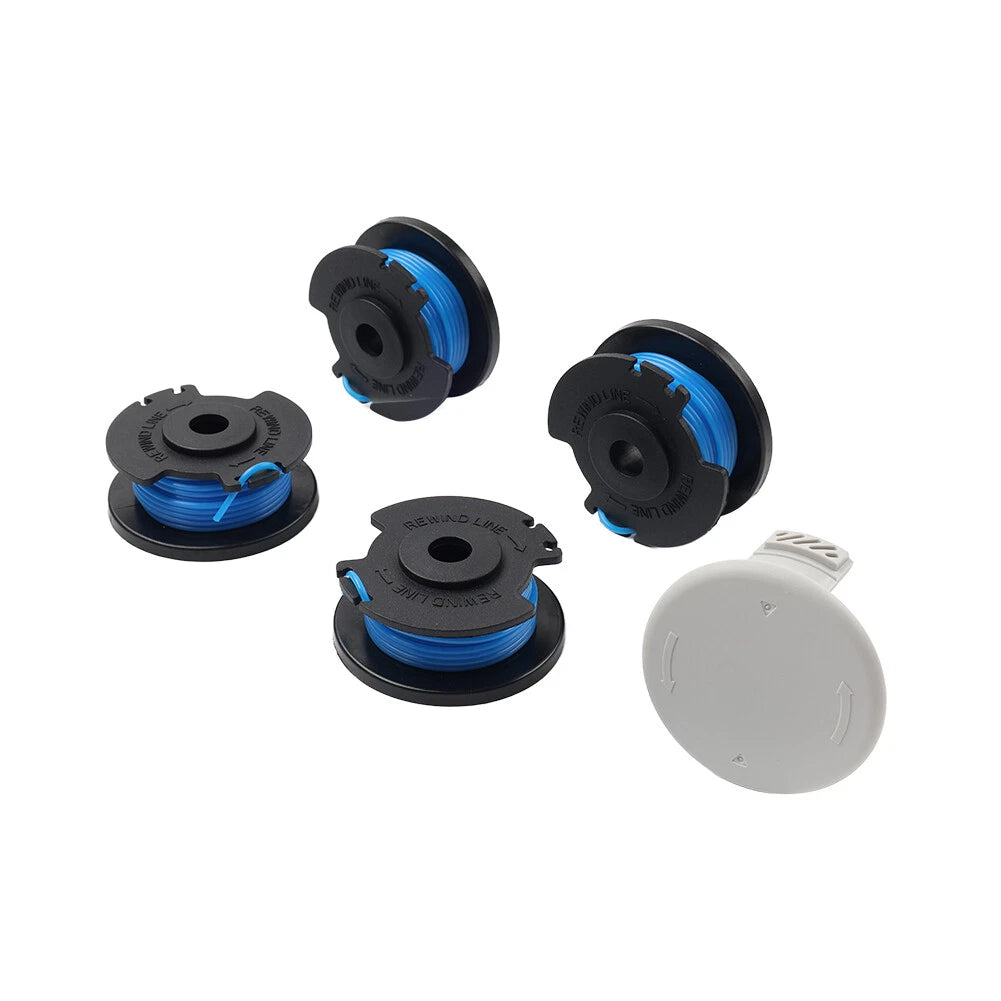 Spools 0.065 4 Pack With Cap Fit for HART Auto-Feed String Trimmers Nylon & ABS