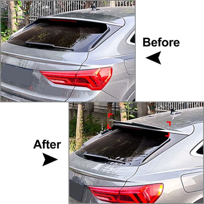 Glossy Black Rear Roof Spoiler Wing Lip For Audi Q3 F3 Sportback 2019-2024