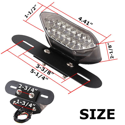 Universal Motorcycle LED Turn Signals Brake License Plate Integrated Tail Lights