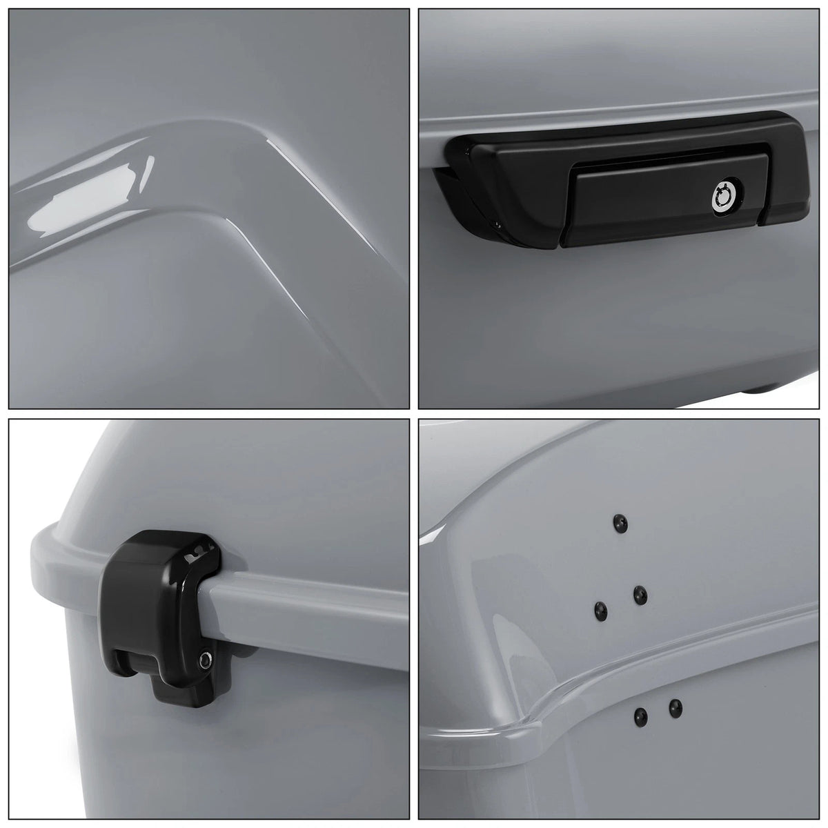King Trunk Backrest Mount Rack Fit For Harley Electra Glide 14-Up Billiard Gray