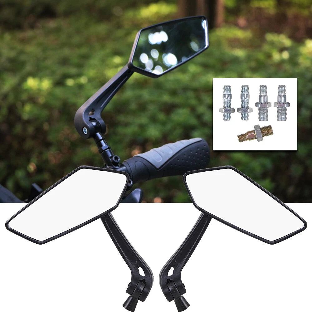 Useful Universal Scooter Rearview Mirrors Pair Moped ATV Motorcycle Backup