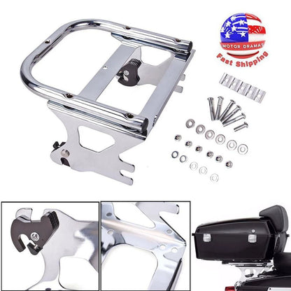 Detachable Tour Pack Pak Luggage Rack Trunk Bracket For Harley Touring 97-08