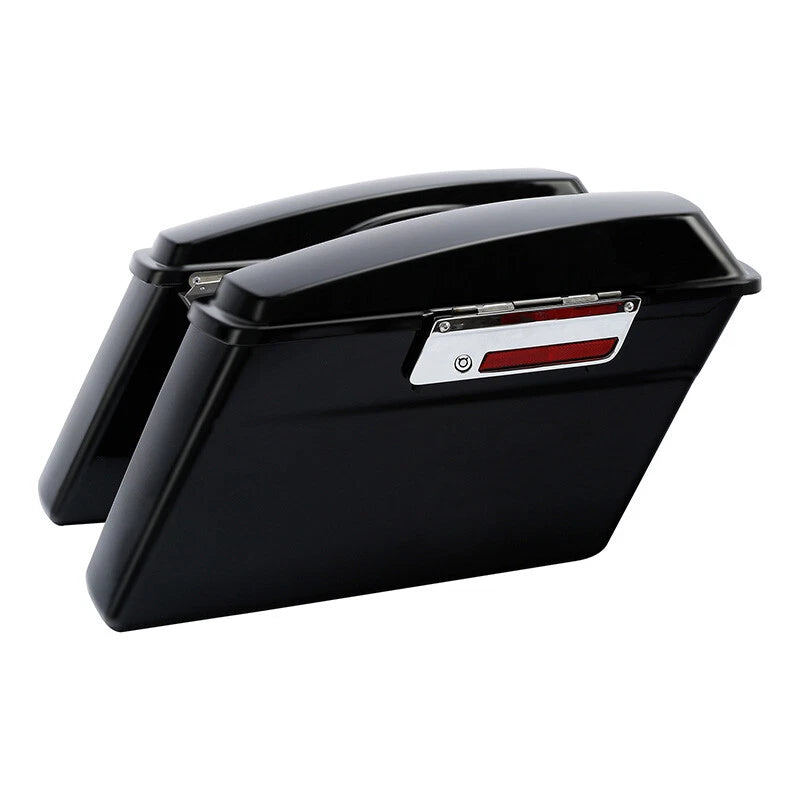 Matte Black Hard Saddlebags & Conversion Bracket Fit For Harley Softail 1984-17