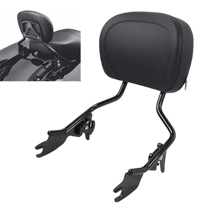 Detachable Passenger Backrest Sissy Bar Fit Harley Street Glide Road King 09-24