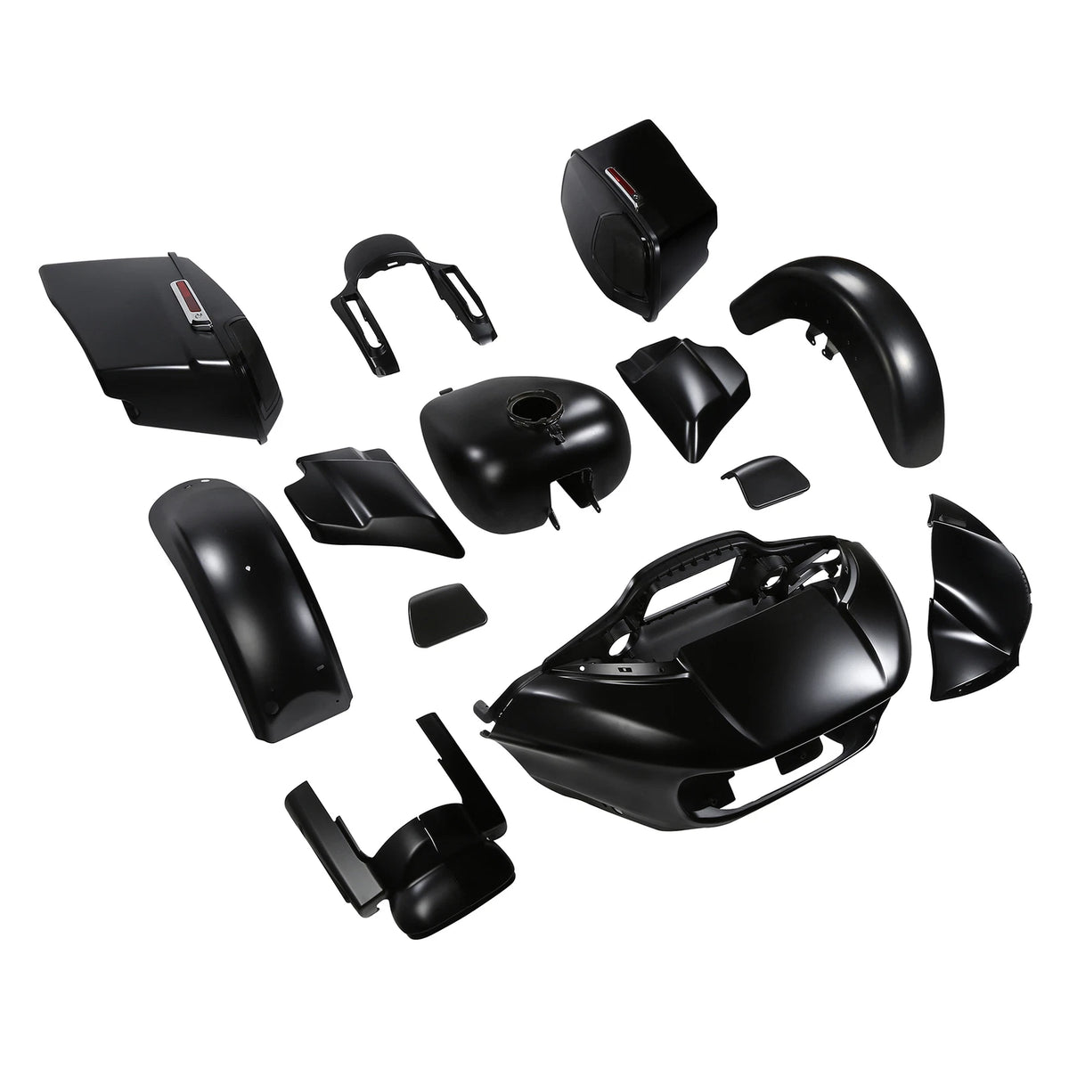 Fairings Body Work Kit Fit For Harley Touring CVO Road Glide 15-23 Black Denim