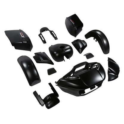 Fairings Body Work Kit Fit For Harley Touring CVO Road Glide 15-23 Black Denim