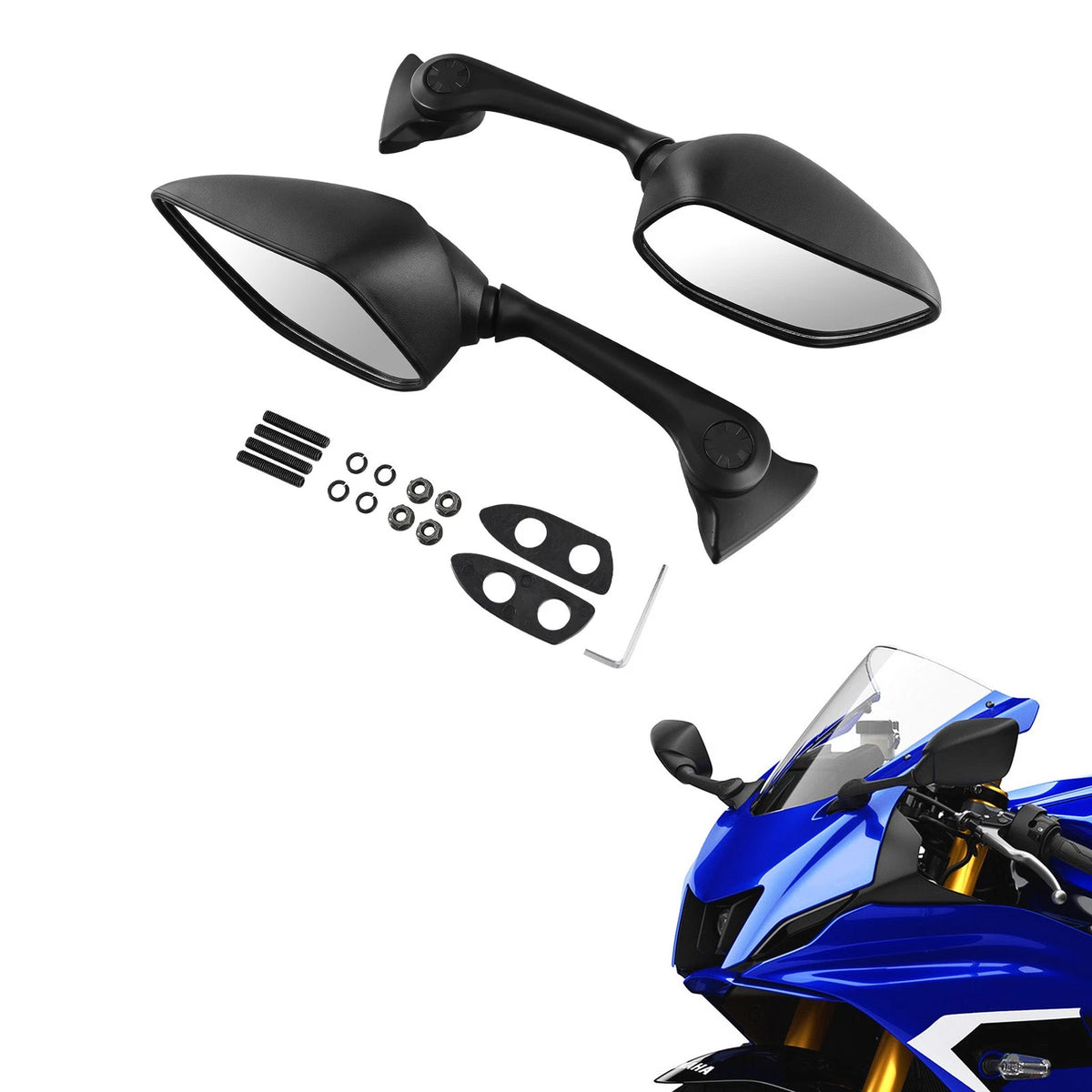 Rear View Mirrors Fit For Yamaha YZF-R7 YZFR7 YZF R7 2022-2024 2023