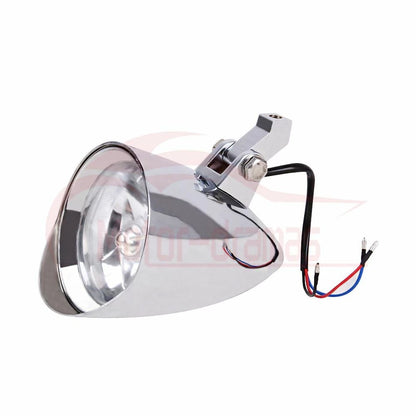 Motorcycle Chrome High Low Visor Bullet Headlight Lamp For Harley Bobber Chopper