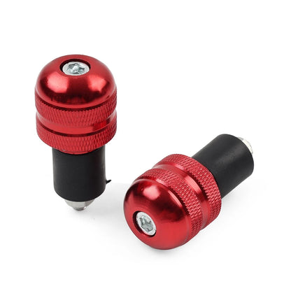 2pcs Universal 7/8'' Motorcycle Handlebar Grips Bar End Cap Plug Slider Red