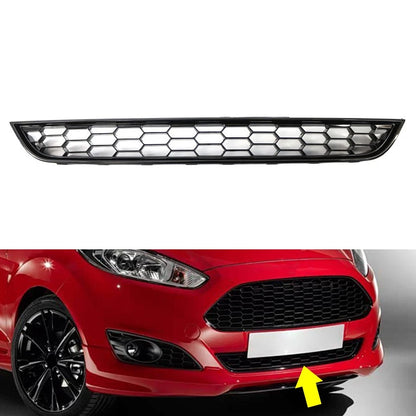 Front Bumper Lower Honeycomb Grille Glossy Black For Ford Fiesta 2013-2017